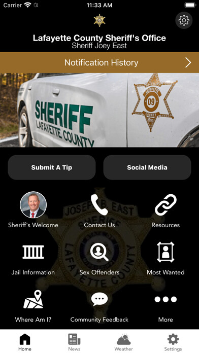 Emulate iPhone app Lafayette Co. Sheriff’s Dept. using MyAndroid Emulate iPhone app Lafayette Co. Sheriff’s Dept. using MyAndroid