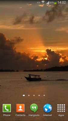 Emulate Android APK Lagoon Sunset Live Wallpaper