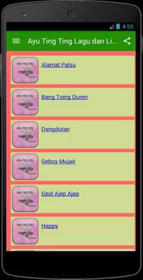 Emulate Android APK Lagu Ayu Ting Ting Sambalado