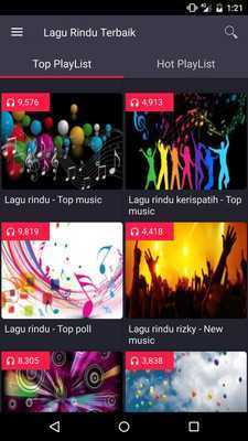 Emulate Android APK Lagu Barat  Rindu
