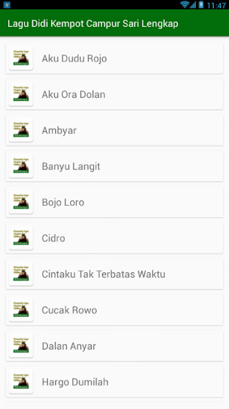 Run android online APK Lagu Didi Kempot Campur Sari Offline + Lirik from MyAndroid or emulate Lagu Didi Kempot Campur Sari Offline + Lirik using MyAndroid Run android online APK Lagu Didi Kempot Campur Sari Offline + Lirik from MyAndroid or emulate Lagu Didi Kempot Campur Sari Offline + Lirik using MyAndroid