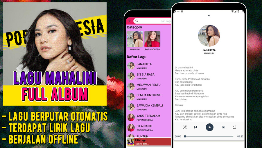 Run android online APK Lagu Mahalini Full ALbum Lirik from MyAndroid or emulate Lagu Mahalini Full ALbum Lirik using MyAndroid