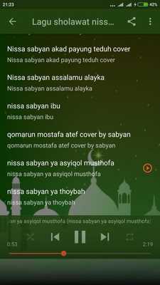 Emulate Android APK Lagu Nissa Sabyan Rohman Ya Rohman Offline