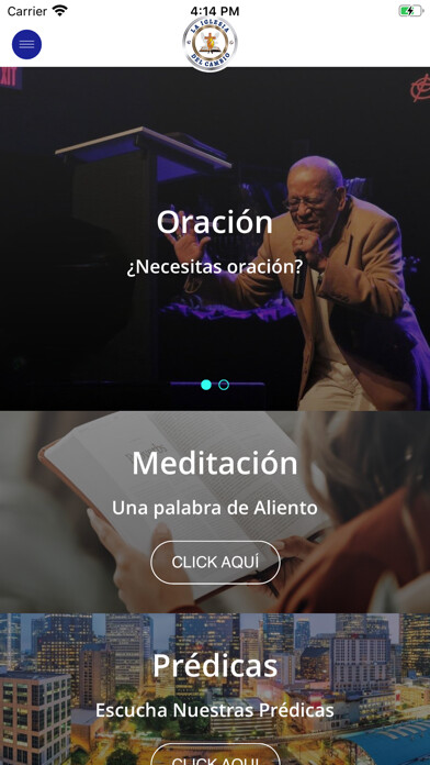 Emulate iPhone app La Iglesia del Cambio using MyAndroid