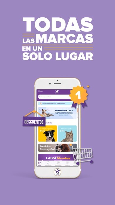 Emulate iPhone app Laika- La tienda de tu mascota using MyAndroid