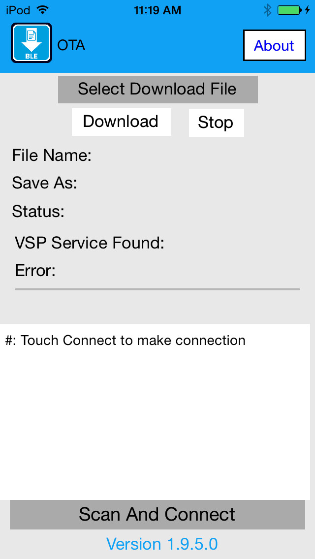 Emulate iPhone app Laird OTA using MyAndroid Emulate iPhone app Laird OTA using MyAndroid