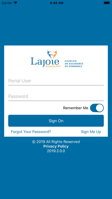 Emulate iPhone app Lajoie Assurance Online using MyAndroid Emulate iPhone app Lajoie Assurance Online using MyAndroid