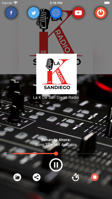 Emulate iPhone app La K De San Diego Radio using MyAndroid