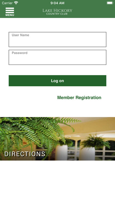 Emulate iPhone app Lake Hickory Country Club using MyAndroid