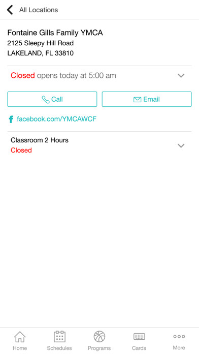 Emulate iPhone app Lakeland Family YMCA using MyAndroid