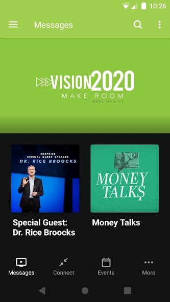 Emulate iPhone app Lake Mary Church App using MyAndroid