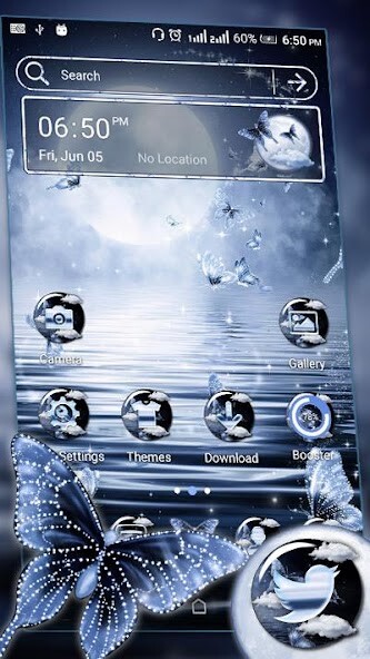 Run android online APK Lake Moon Night Launcher Theme from MyAndroid or emulate Lake Moon Night Launcher Theme using MyAndroid