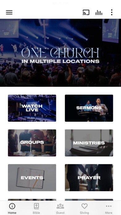 Emulate iPhone app Lakes Church App using MyAndroid