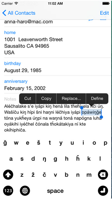 Emulate iPhone app Lakota Keyboard - Mobile using MyAndroid