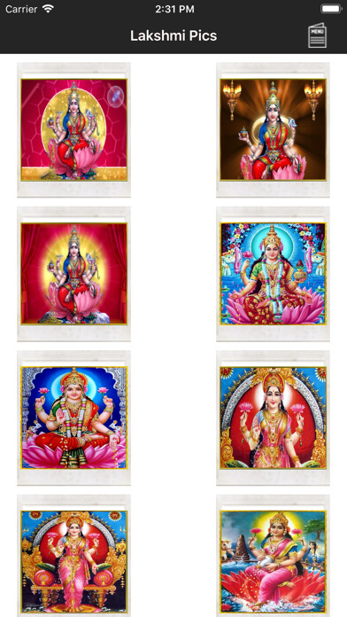 Emulate iPhone app Lakshmi Pics using MyAndroid