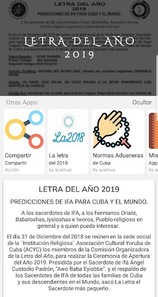 Run android online APK La Letra del año 2019 Cuba from MyAndroid or emulate La Letra del año 2019 Cuba using MyAndroid