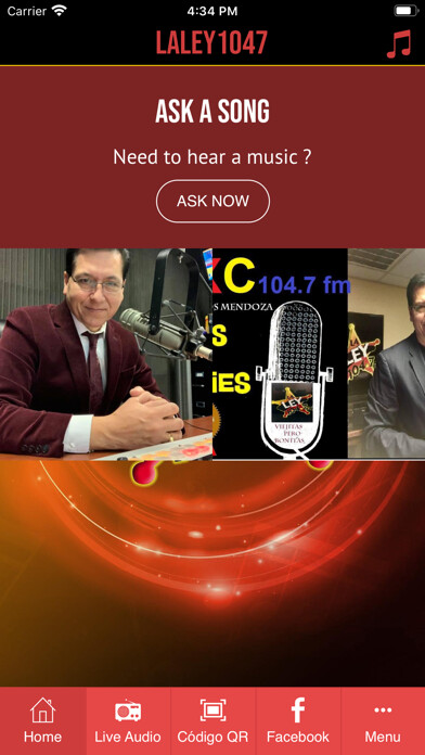 Emulate iPhone app La Ley 104.7 using MyAndroid Emulate iPhone app La Ley 104.7 using MyAndroid