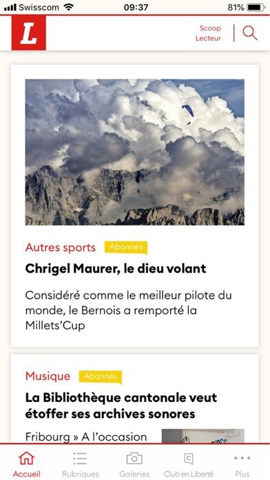 Emulate iPhone app La Liberté mobile using MyAndroid
