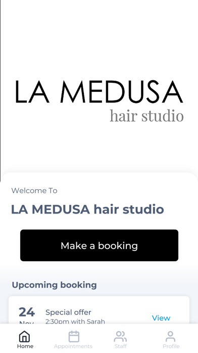Emulate iPhone app LA MEDUSA hair studio using MyAndroid Emulate iPhone app LA MEDUSA hair studio using MyAndroid