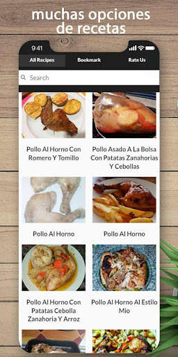 Run android online APK La mejor receta de Pollo Al Horno from MyAndroid or emulate La mejor receta de Pollo Al Horno using MyAndroid