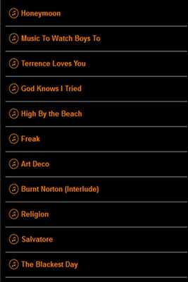 Emulate Android APK Lana Del Rey Lyrics