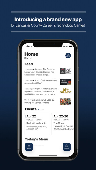 Emulate iPhone app Lancaster Career & Tech Center using MyAndroid