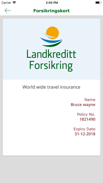 Emulate iPhone app Landkreditt Reise using MyAndroid