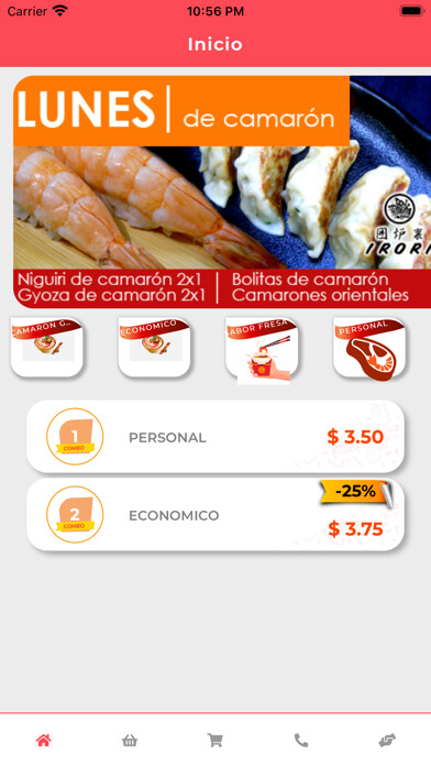 Emulate iPhone app La Negra Carnes y Mariscos using MyAndroid