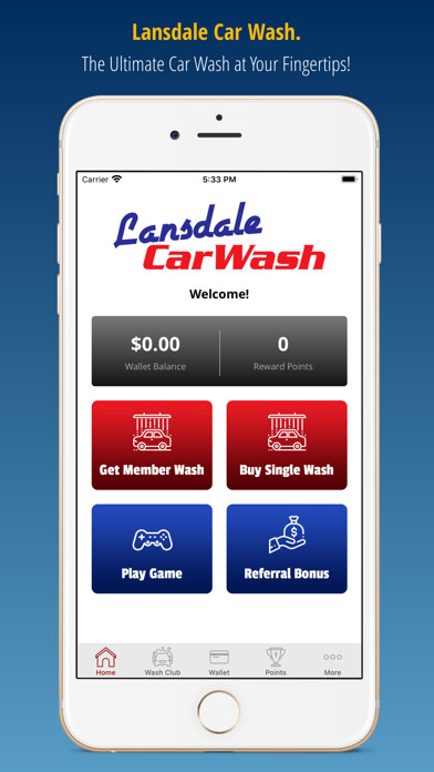 Emulate iPhone app Lansdale Car Wash using MyAndroid