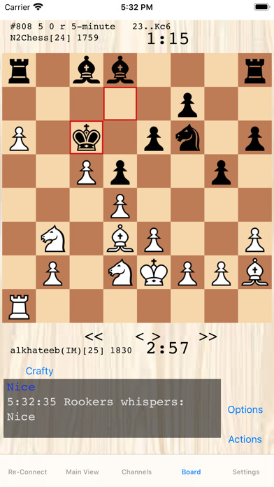 Emulate iPhone app Lantern Chess - ICC Online using MyAndroid