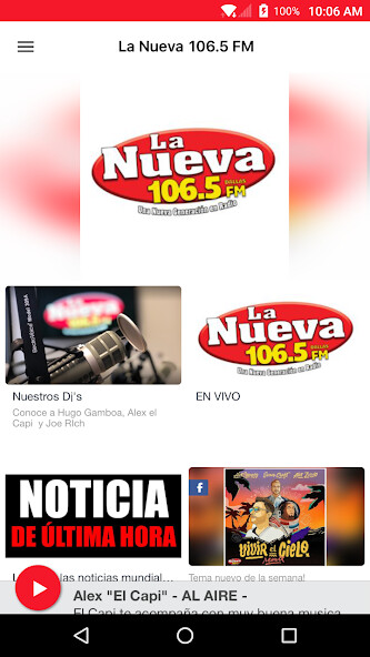 Run android online APK La Nueva 106.5 FM from MyAndroid or emulate La Nueva 106.5 FM using MyAndroid