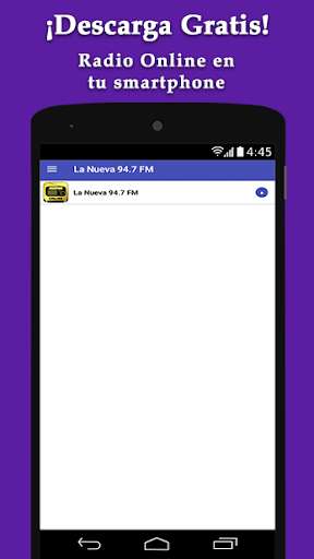 Run android online APK La Nueva 94.7 FM Puerto Rico - Radio Online from MyAndroid or emulate La Nueva 94.7 FM Puerto Rico - Radio Online using MyAndroid