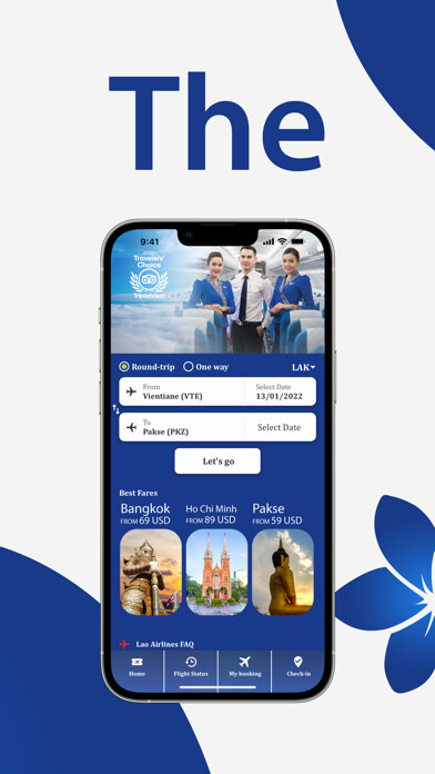 Emulate iPhone app Lao Airlines using MyAndroid