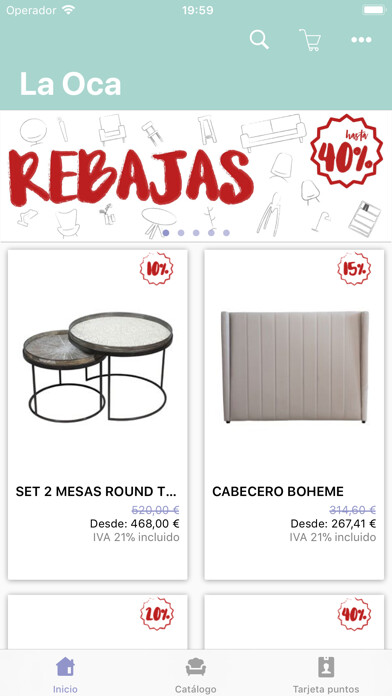 Emulate iPhone app La Oca - Tienda de muebles using MyAndroid Emulate iPhone app La Oca - Tienda de muebles using MyAndroid