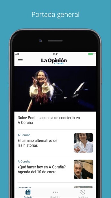 Emulate iPhone app La opinión A Coruña using MyAndroid