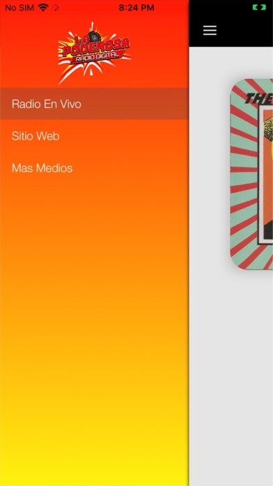 Emulate iPhone app La Poderosa Radio Digital using MyAndroid