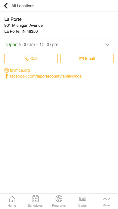Emulate iPhone app La Porte Family YMCA using MyAndroid Emulate iPhone app La Porte Family YMCA using MyAndroid