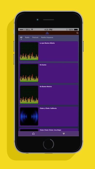 Emulate iPhone app La que buena radio using MyAndroid