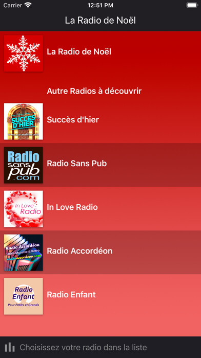 Emulate iPhone app La Radio de Noël using MyAndroid Emulate iPhone app La Radio de Noël using MyAndroid