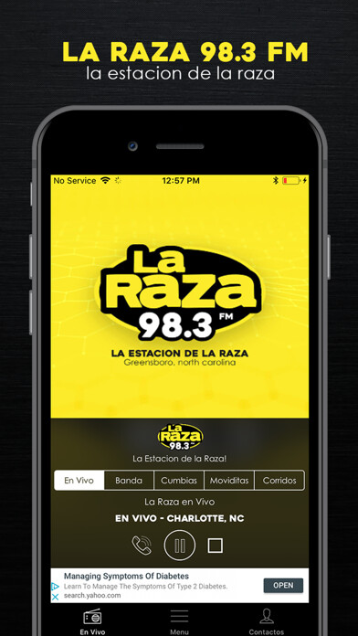 Emulate iPhone app La Raza 98.3 using MyAndroid Emulate iPhone app La Raza 98.3 using MyAndroid