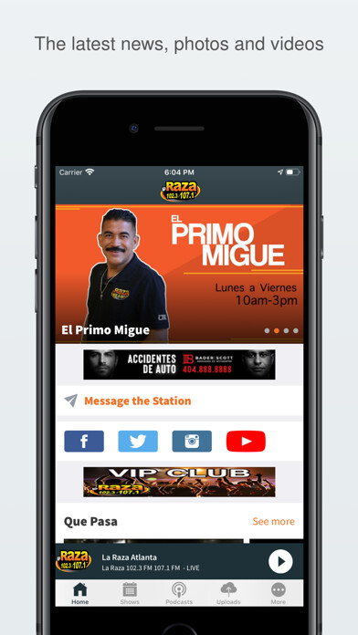 Emulate iPhone app La Raza Atlanta using MyAndroid Emulate iPhone app La Raza Atlanta using MyAndroid