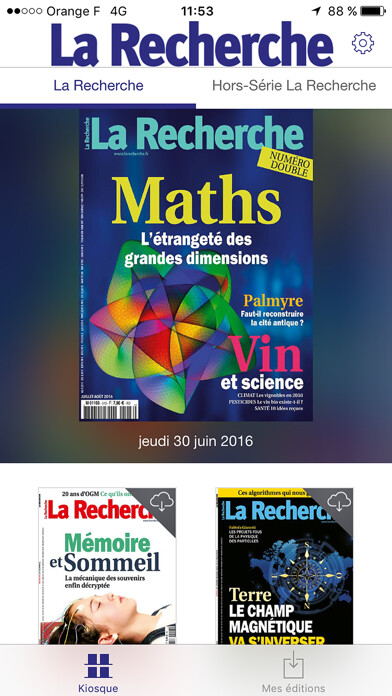 Emulate iPhone app La Recherche Magazine using MyAndroid Emulate iPhone app La Recherche Magazine using MyAndroid