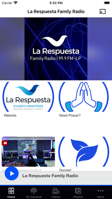Emulate iPhone app La Respuesta Family Radio using MyAndroid Emulate iPhone app La Respuesta Family Radio using MyAndroid
