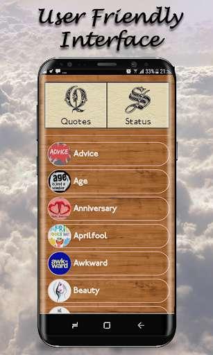 Run android online APK LARGEST and BEST Collection of Quotes and Status from MyAndroid or emulate LARGEST and BEST Collection of Quotes and Status using MyAndroid