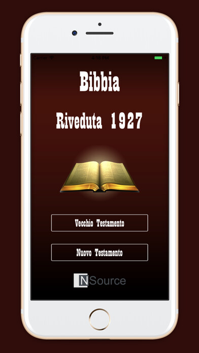 Emulate iPhone app La Sacra Bibbia in Italiano. using MyAndroid