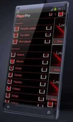 Emulate Android APK Laser red PlayerPro Skin Emulate Android APK Laser red PlayerPro Skin