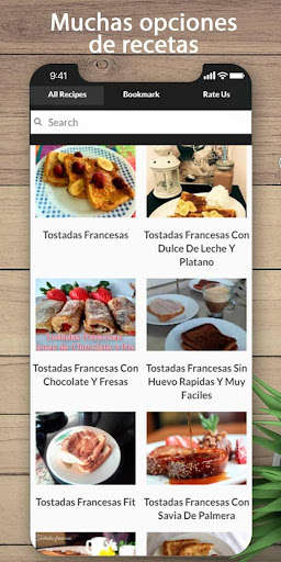 Run android online APK Las mejores recetas de Tostada Francesa from MyAndroid or emulate Las mejores recetas de Tostada Francesa using MyAndroid