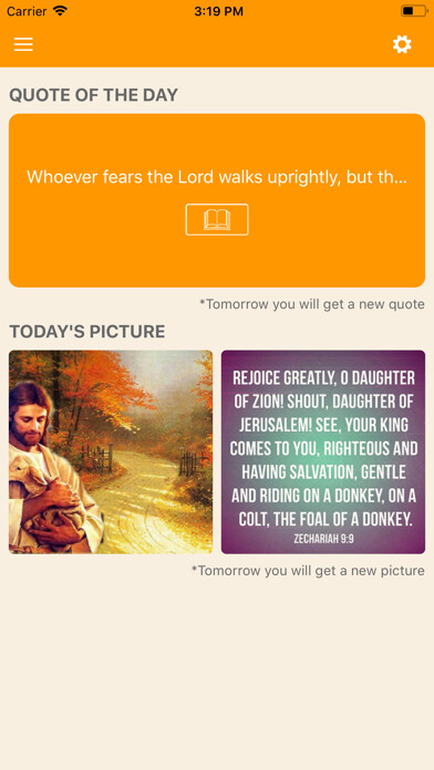 Emulate iPhone app LastWoods : Daily Bible Verses using MyAndroid