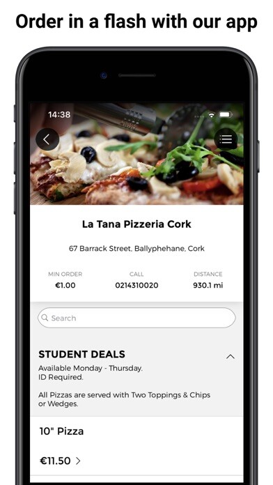 Emulate iPhone app La Tana Pizzeria Cork using MyAndroid Emulate iPhone app La Tana Pizzeria Cork using MyAndroid