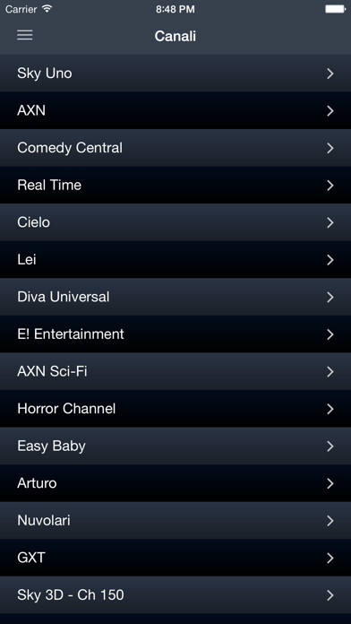 Emulate iPhone app La Tele Italia using MyAndroid